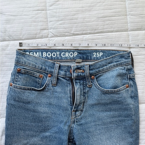J. Crew medium wash demi boot crop mid rise jeans - Picture 5 of 7